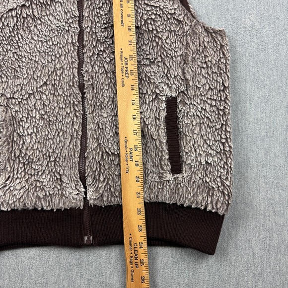 Patagonia Vest‎ Women Medium Brown Conejo Fleece Full Zip Fuzzy Hoodie 25915 - Picture 7 of 11